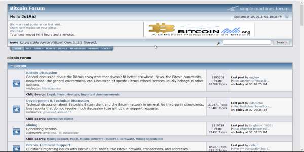 The Bitcoin Talk forum